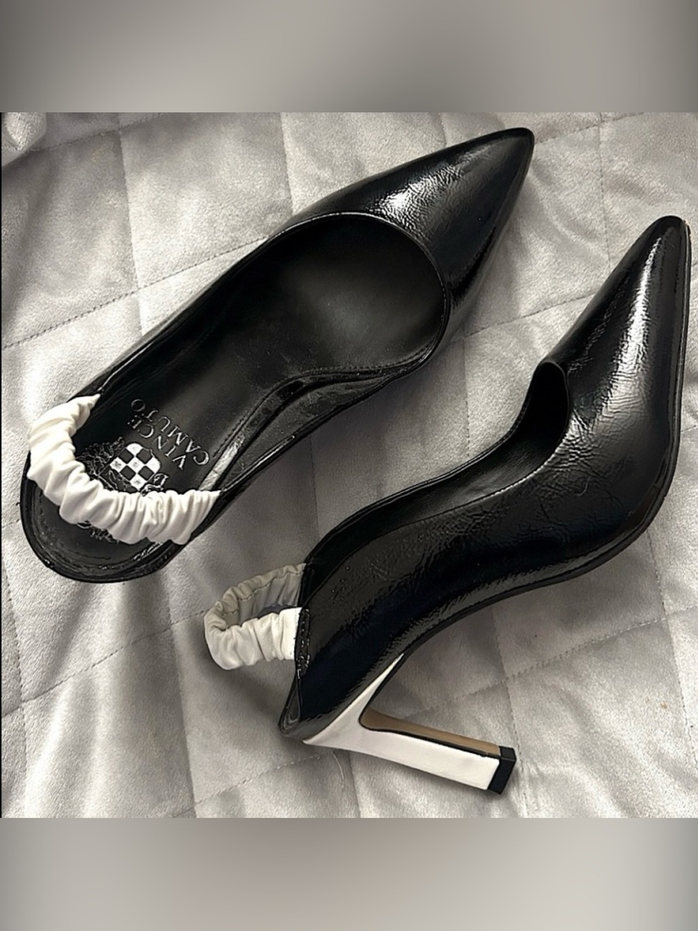 VINCE CAMUTO, Size 7 Women's Patent Leather Slingback Pumps - Picture 3 of 12